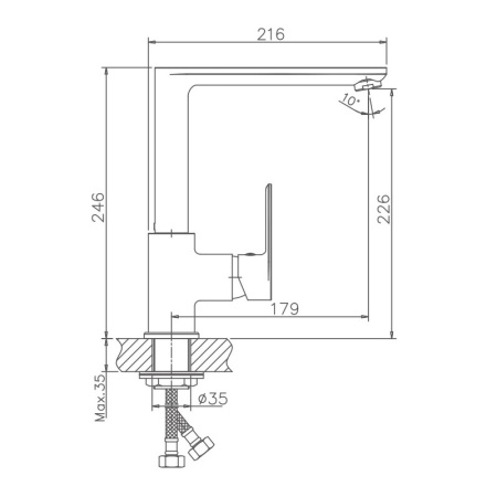 Смеситель для кухни Haiba HB70505-8