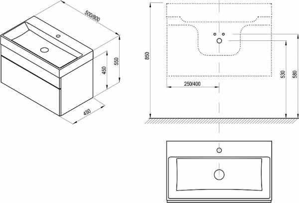 Тумба под раковину Ravak SD Natural 80 X000001052