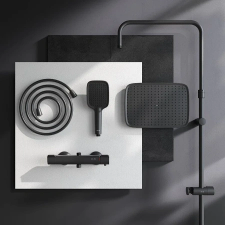 Душевая система AM.PM Func F078F422 черный матовый