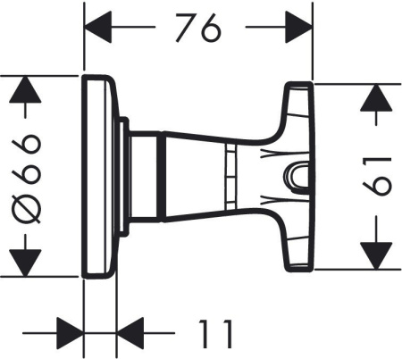 Запорный вентиль Hansgrohe Logis 71976000