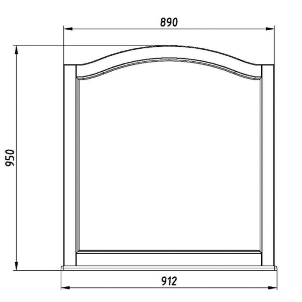 Зеркало (92х95)  ASB-Woodline Модерн 105 11231 (коричневый)