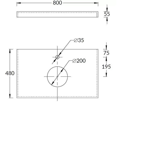 Столешница под раковину 80 Kerama Marazzi Canaletto Риальто CN80.SG560422R бежевый