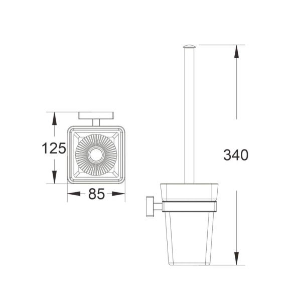 Ершик Belz  B90210, хром