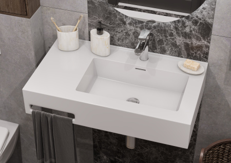 Раковина Aquaton Квадро Про 80 правая 1A734331QA01R