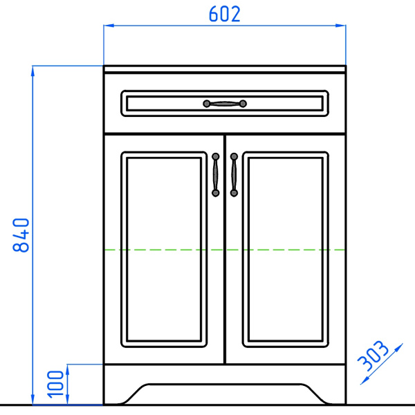 Комод напольный Style Line Олеандр-2 60 ЛС-00000347 Белый