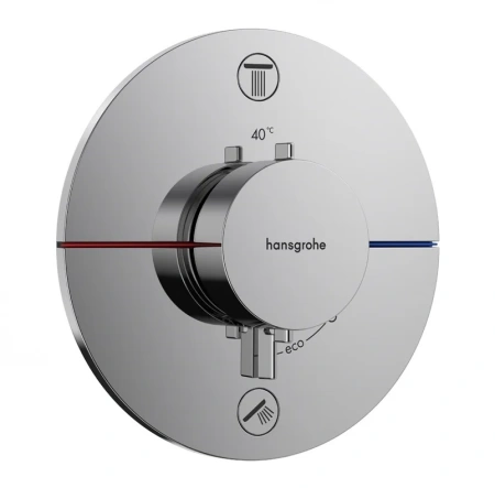 Термостат для душа на 2 потребителя Hansgrohe ShowerSelect Comfort S 15554000 хром 