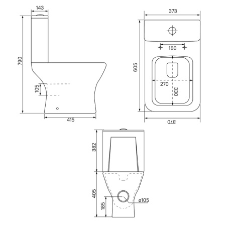 Унитаз-компакт IDDIS Torr безободковый (TORRDSEi24)