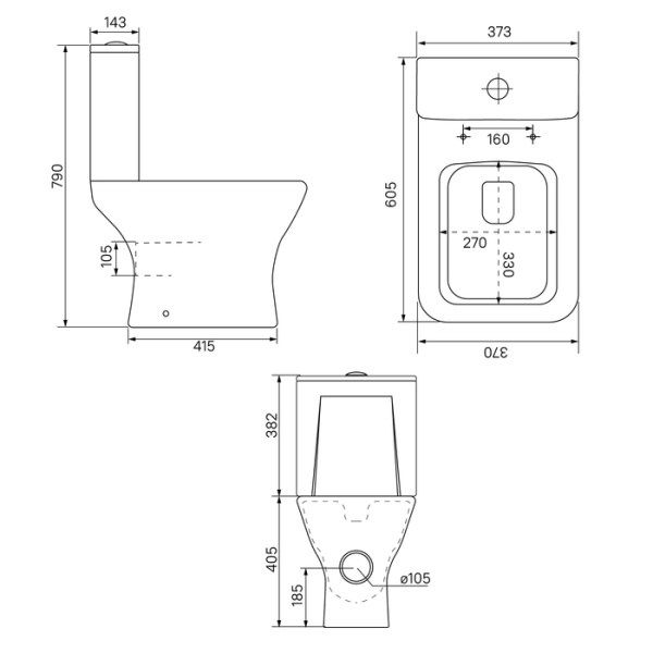 Унитаз-компакт IDDIS Torr безободковый (TORRDSEi24)