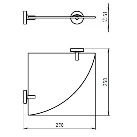 Угловая полка Novaservis Metalia 11 0135.0