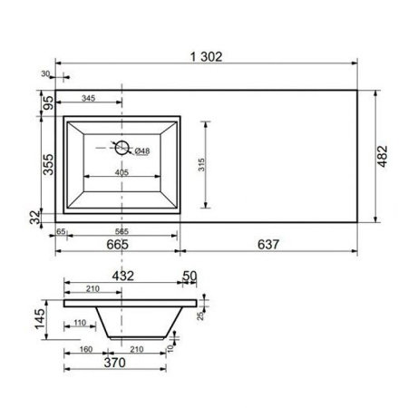 Раковина Style Line Estetus Даллас 130 СС-00002391 левая