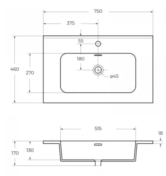Керамическая раковина Cezares 50201