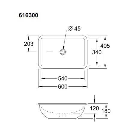 Раковина встраиваемая Villeroy & Boch Loop & Friends 616300R1