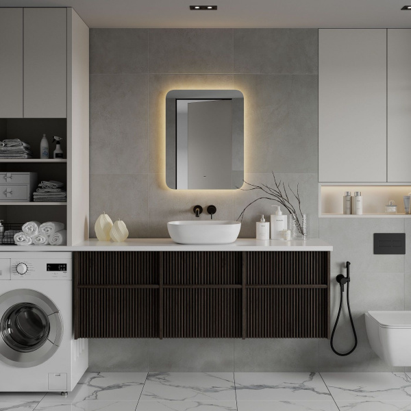 Зеркало с подсветкой Art&Max Ravenna AM-Rav-600-700-DS-C