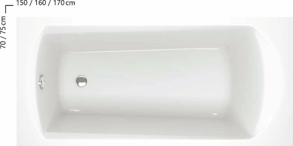 Ванна акриловая (160X70) Ravak Domino C621000000 Ванна акриловая (160X70) Ravak Domino C621000000