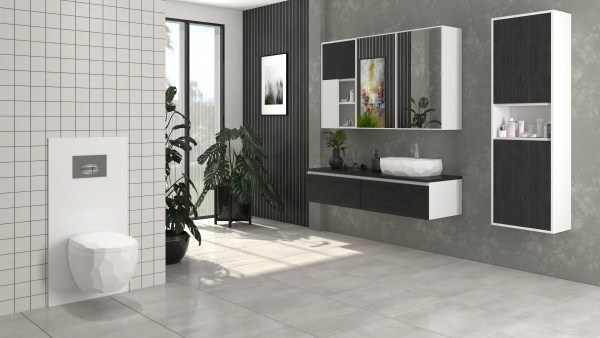 Подвесной безободковый унитаз с функцией биде с сиденьем микролифт beWash  Helenen 87303601