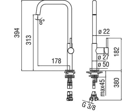 Смеситель для кухни NOBILI ACQUERELLI AQ93113CR
