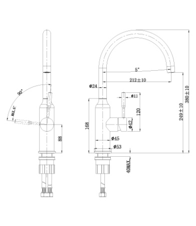Смеситель для кухонной мойки Lemark Expert (LM5079S)