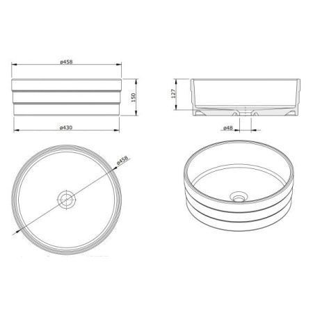 Раковина Sanindusa Ring 109390004