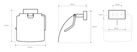 Держатель туалетной бумаги с крышкой  Bemeta Plaza 118112012