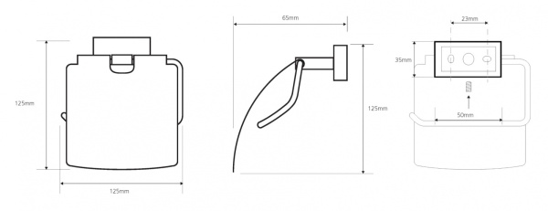 Держатель туалетной бумаги с крышкой Bemeta PLAZA 118112012H