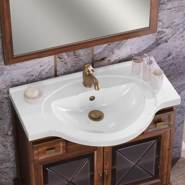 Тумба под раковину Opadiris Борджи 85  00-00006743 светлый орех (без раковины)