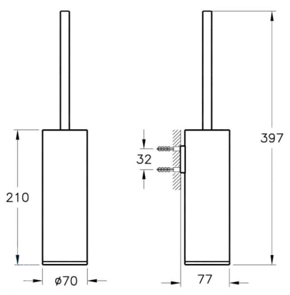 Ершик для унитаза Vitra Origin A4489426, медный
