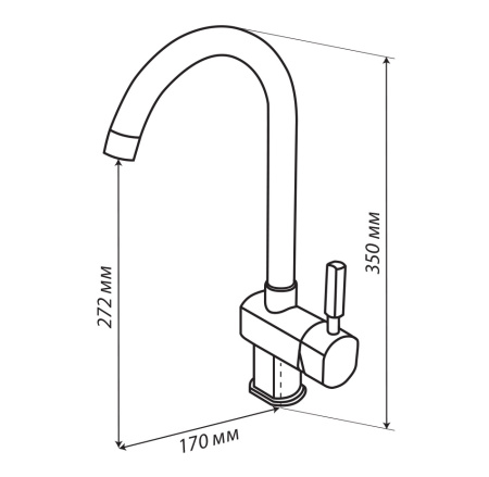 Смеситель для кухни Aquaton Лиам 1AX003FCXX240 жемчуг
