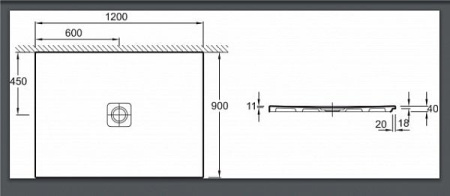 Душевой поддон Jacob Delafon Replay N147K-220