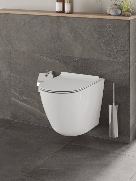 Комплект унитаза с инсталляцией безободковый Orange CI07-100W+APB288 кнопка смыва белый