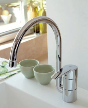 Смеситель однорычажный для мойки, Grohe Eurosmart DN 15 33490 001 (33490001)