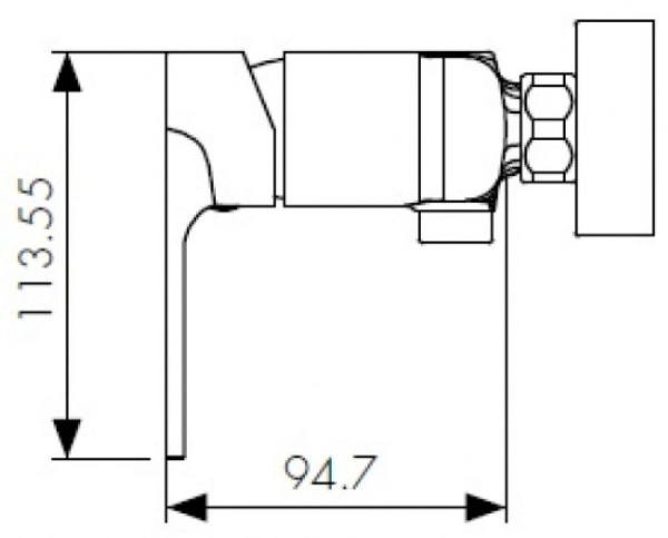 Смеситель для ванны KAISER Linear (59177)