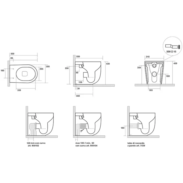 Унитаз приставной безободковый TORNADO Kerasan Nolita 531911 зеленый матовый, без сиденья