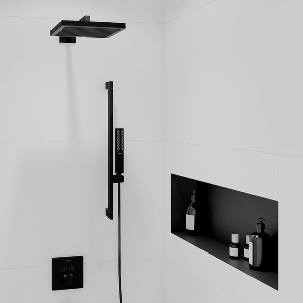Душевой гарнитур Hansgrohe Pulsify E 1jet EcoSmart+ 24371670 черный матовый 