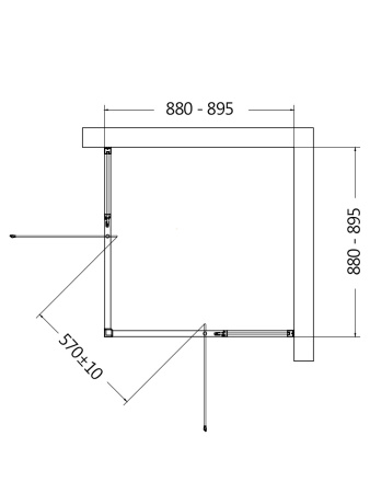 Душевой уголок AQUAme AQM7102-2-9