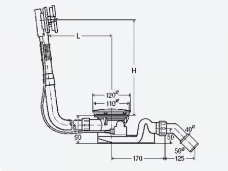 Слив-перелив Rotaplex R5 DN 40/50 Mauersberger 5201684754