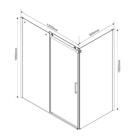 Душевой уголок Vincea  Como VSR-1C8012CL (120х80)  хром, стекло прозрачное