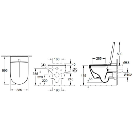 Унитаз подвесной Villeroy&Boch ViClean-I 100 V0E100S0