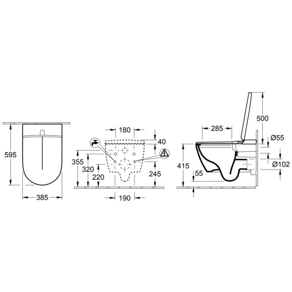 Унитаз подвесной Villeroy&Boch ViClean-I 100 V0E100S0