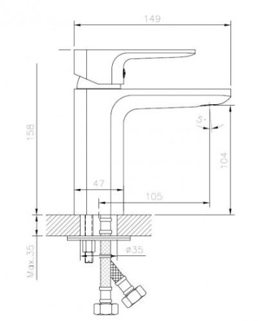 Смеситель для умывальника Koller Pool Trend TR0200