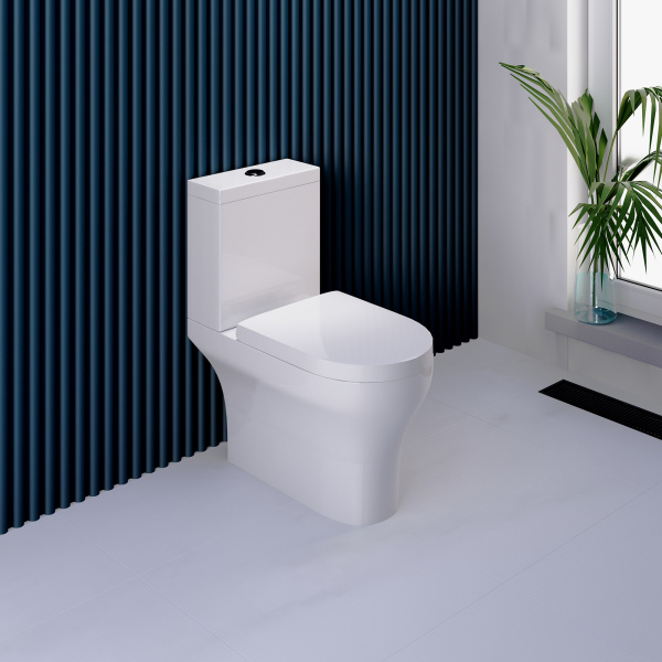 Унитаз напольный безободковый с бачком RGW SW-04 67420104-01 микролифт