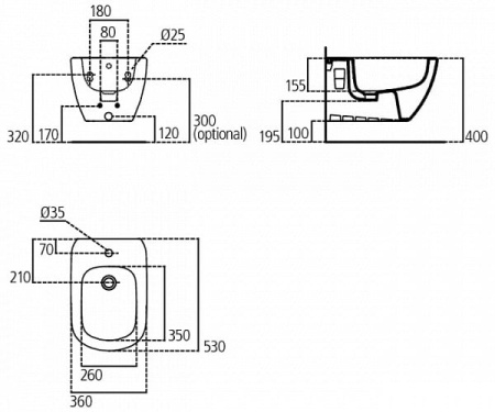 Раковина подвесная Ideal Standard TESI T352201