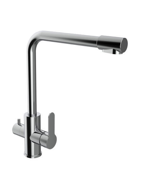 Смеситель для кухни однорычажный с каналом для питьевой воды Orange Steel M99-008crхром