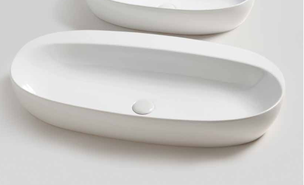 Раковина накладная (90х44) Azzurra Elegance ELLA090440CMBI/(ECI90M bi)*1