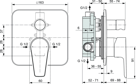Смеситель для душа Ideal Standard Cerafine Model D A7189AA