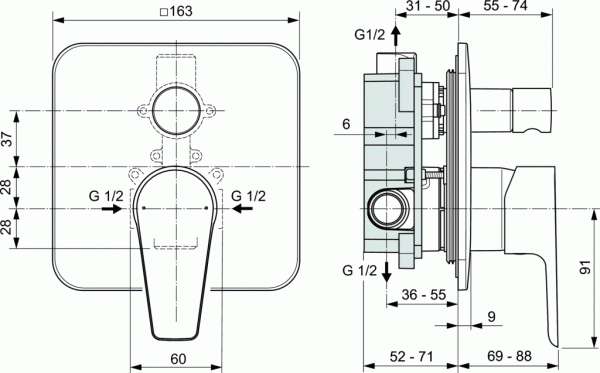 Смеситель для душа Ideal Standard Cerafine Model D A7189AA