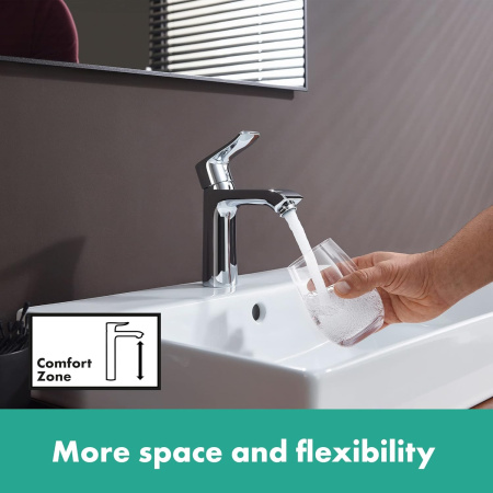 Смеситель для раковины Hansgrohe Metris 31080000 хром