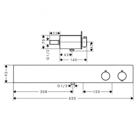 Термостат для ванны Hansgrohe ShowerTablet 13108000