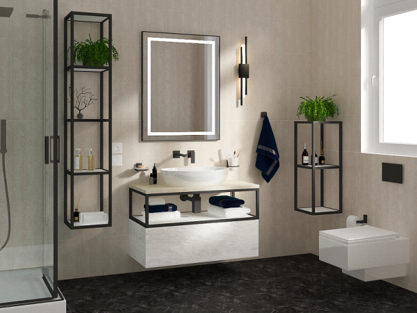 Тумба под раковину Cezares CADRO-100-1C-SO-BG-BLUM