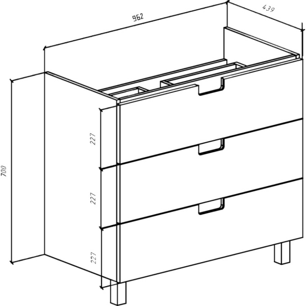 Тумба под раковину Bellezza Пегас 100 4630417140035