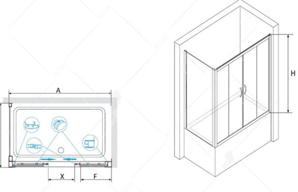Шторка на ванну RGW SC-91 011191575-11